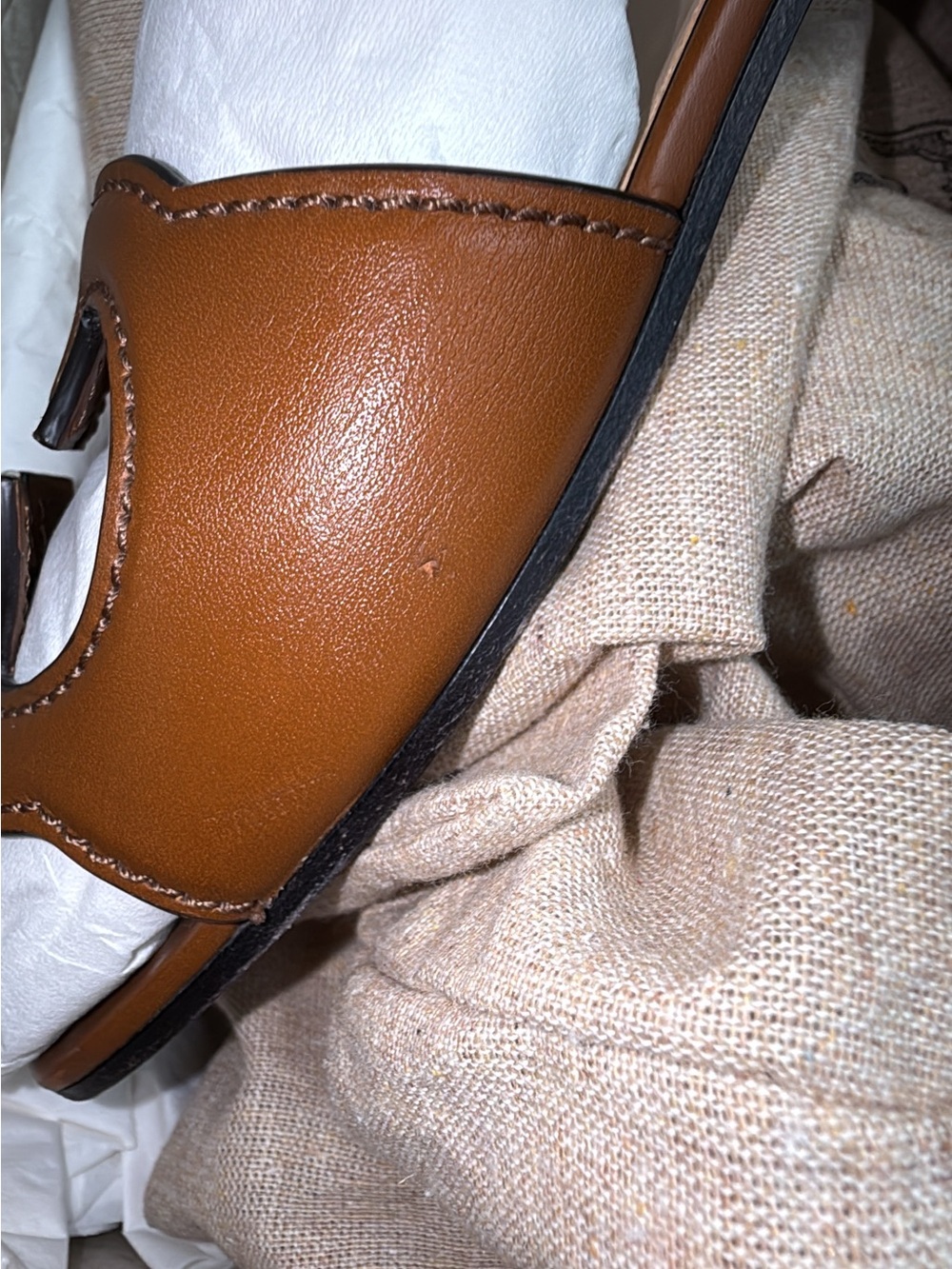 Gucci brown leather GG sandals size 37 NICE and authenticated color Cuir - Picture 16 of 16